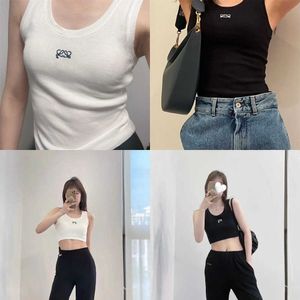 Designer T-shirt femme lowe top top tankem tankem broidered womens tricots tops sexy manches sans manches sport yoga yoga t-shir