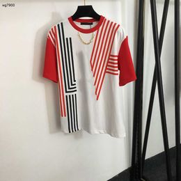 designer t-shirt dames merkkleding voor dames zomertops mode streep bedrukt meisjesoverhemd Jan 05
