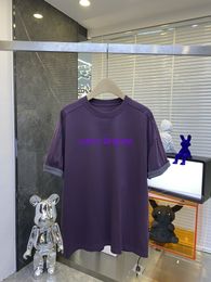 T-shirt de créateur T-shirt pour femme Lettre imprimée Chemise d'été à manches courtes pour hommes T-shirt en vrac Manches retournées Design de bloc de couleur Taille européenne M-XXXL