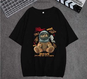 Designer T-shirt Femmes Été Manches courtes Space Bear Imprimer Hommes T-shirt Tee Vêtements pour hommes