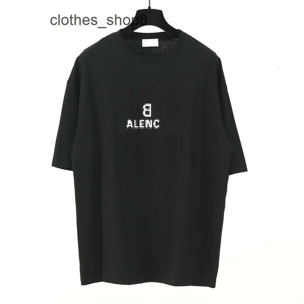 T-shirts de créateurs Balencigs Sweatshirts pour hommes B Mosaic Paris Portrait Band à manches courtes T-shirt noir décontracté pour hommes et femmes 969J