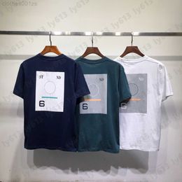 Designer T-shirts pour hommes Fashion Graphic Tee Classic Tide Offset Lettre Imprimer Co-ed Lâche à manches courtes Stone Cotton Island Tshirt TNQ7