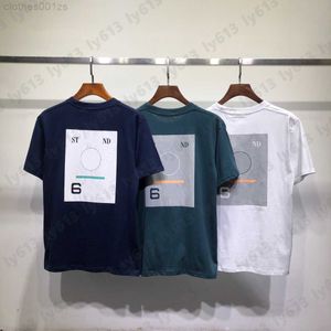 Designer T-shirts voor mannen Mode Grafisch T-shirt Klassiek Tide Offset Letter Print Co-ed Losse korte mouwen Steen Katoen Eiland T-shirt TNQ7