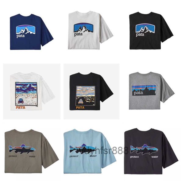 Camisetas de diseñador Camiseta gráfica Camisetas para hombre Algodón Azul Negro Whirt Al aire libre Estar a pie Subir una montaña S M L XL 2XL 3XL Ropa de alta calidad Mujer FRAJ