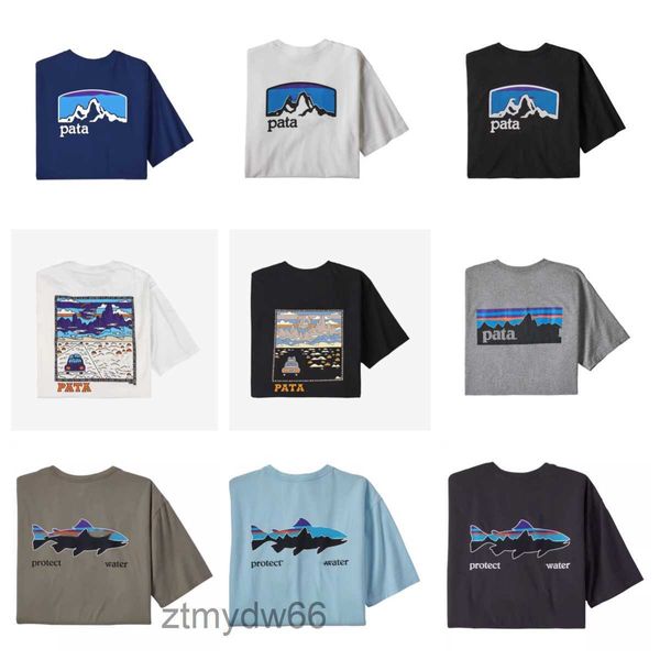 Camisetas de diseñador Camiseta gráfica Camisetas para hombre Algodón Azul Negro Whirt Al aire libre Estar a pie Subir una montaña S M L XL 2XL 3XL Ropa de alta calidad Mujer FIOL