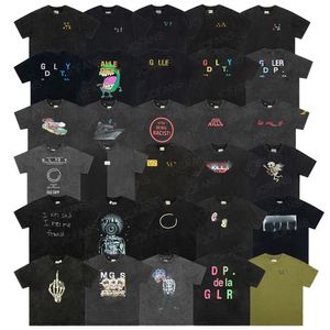 Camisetas de diseñador Camiseta francesa de lujo Algodón grueso 260gsm Vintage Retro Lavado Impreso de manga corta para hombre Tops Streetwear Diseño de gran tamaño suelto