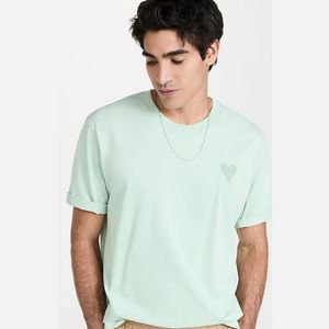 Camisetas de diseñador para hombre, ropa de moda, carta de amor impresa, camiseta de manga corta de lujo, calssic, monopatín, mujeres, tops informales originales, camisetas al por mayor S-XL