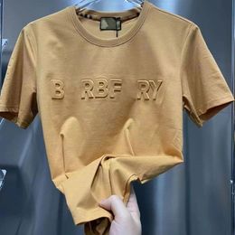 designer t-shirts heren t-shirts mannen tees mannen shirt driedimensionale letter reliëf stalen afdichting technologie casual mode trend katoen koppels geld m-5xl