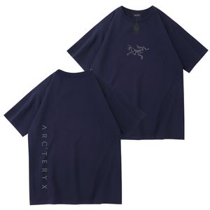 Marineblauwe designer t-shirts Heren Dames Mode man T-shirt Top puur katoen 100% kwaliteit mannen Katoen Casual tees korte mouw Luxe t-shirts L6