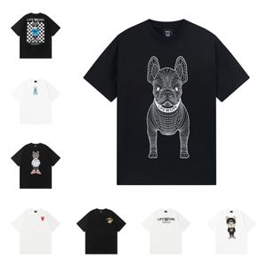 T-shirts de créateurs Hommes Femmes LifeWork T-shirts T-shirts en vrac Tops Homme Chemise décontractée Streetwear Shorts Polos à manches T-shirts Taille S-XL Haut en coton pur Bouledogue français