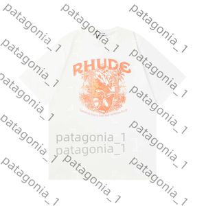 Designer T-shirts RHUDE THIRTER DESCRIR THIRT RHUDE MATH MATH TSHIRT LONGE LETTRE LOBE BORS Gothic Tee Shirt Shirts For Men Designer Shirts 9331