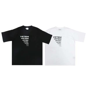 T-shirts de créateurs VTM Classic Luxury Mens Crop Tops Hip-Hop Goth T-shirts Femmes NOUVEAU