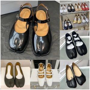 Designer Tabi Ballerina Schoen Dames Sandaal Delicaat Leer Luxe Topkwaliteit Split Toe Slip On Kalfsleer Meerkeuze Dansschoenen