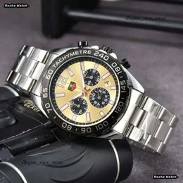 Designer Tag Heur Watch Chronograph Watch roestvrijstalen mannen luxe ontwerper automatische kwarts tag Watch Mens Auto 6 Hands horloges polshorloge horloge heren 852