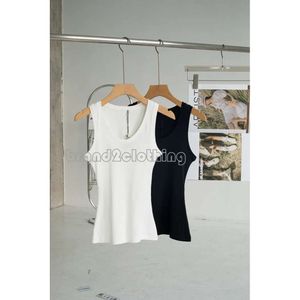 Camis de concepteur Camis ANAGRAM-EMBROIDED COTTON-BLEND TOPS TOPS Shorts de créateurs Joupes de yoga Suit en deux pièces