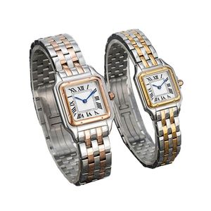 Designer Tank Womens Watch Manual Windup Square Ladies PolsWatch Rose Gold Swiss Dial Square Tank Art Deco Step Up Senator Style Luxe polshorloge Reloj