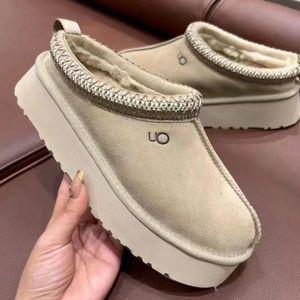 Designer Tazz Platform Slippers Dames Tasman Laarzen Echt Leer Bont Klassiekers Mini Bruin Zwart Snowboots Instappers Les Petites Suede Wool Seal Winter Maat 35-43