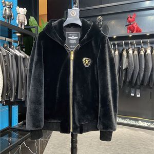 Designer Tech Vestes Hiver Vison En Peluche Veste Hommes Femmes Épais Chaud À Capuche Manteaux Mode Couple Cachemire Manteau Petit Ours or estampage Outwear pour les vêtements de rue