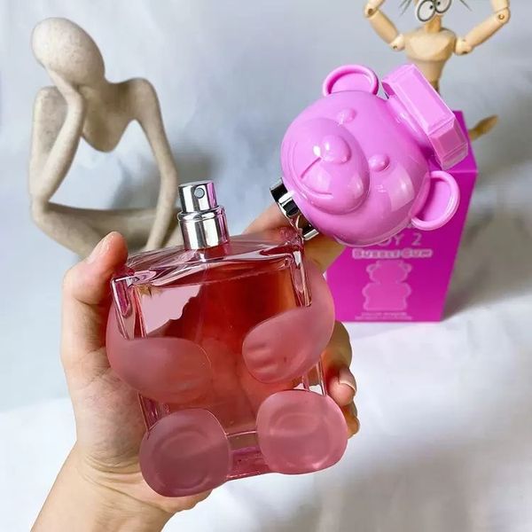 Designer Teddy Bear Parfum 100ML Bubble Gum Eau De Parfum 3.4fl.oz Odeur Longue Durée EDP Fruité Boisé Notes Florales Femmes Parfum Toy Boy Cologne Spray Rapide