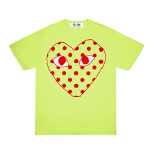 Designer TEE Com Des Garcons PLAY Logo Polkadot Logo en rose à pois T-Shirt unisexe Japon meilleure qualité taille EURO