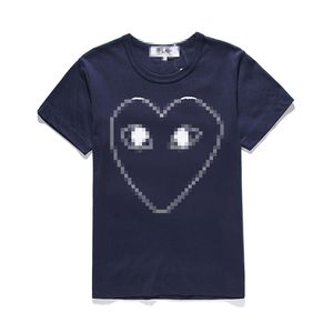 Designer TEE Heren T-shirts Blauw Com des GarCons PLAY Outline Heart Graphic Tee MAAT XL Dames t-shirt