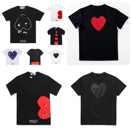 Designer TEE Heren T-shirts CDG Com Des Garcons Kleine rode Hart Spelen T-shirt Wit Heren Medium tee fr