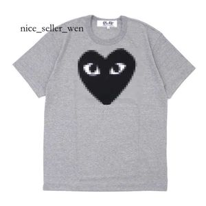 Designer TEE T-shirts pour hommes CDG Com Des Garcons Little Red Heart Play T-shirt Blanc Mens Medium Tee RN1W 114