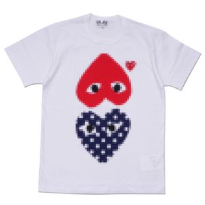 Designer TEE T-shirts pour hommes CDG Com Des Garcons Big Red Heart Mens PLAY T-Shirt Tee Femmes Blanc XL Marque