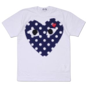 Designer TEE T-shirts pour hommes CDG Com Des Garcons Big Heart Little Red Heart Mens PLAY T-Shirt Tee Blanc XL Marque