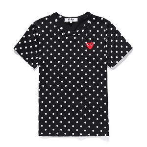 Designer TEE T-shirts pour hommes CDG Com Des Garcons PLAY Little Red Heart T-shirt Dot dichroism XL Brand Womens TEE