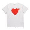 T-shirts pour hommes de créateur com des garcons jouer au coeur rouge t-shirt à manches courtes femme blanche 'xl