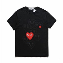 Designer TEE Heren T-shirts Com Des Garcons PLAY Logo rood hart T-shirt met korte mouwen zwart Damesmaat