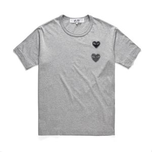 Designer TEE Heren T-shirts Com Des Garcons PLAY Klein Zwart Hart T-shirt met korte mouwen Grijs Maat Dames