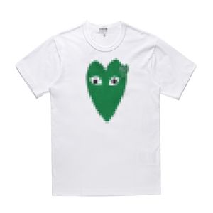 Designer TEE heren T-shirts COM Slanke Korte Groene Mouw Harten DES GARCONS CDG HOLIDAY Wit Merk PLAY T-shirt Maat Dames