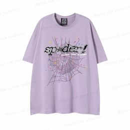 ontwerper tees spider t shirt roze paars Young Thug sp5der Sweatshirt 555 shirt mannen vrouwen Hip Hop web jasje Sweatshirt Spider sp5 tshirt Hoge kwaliteit CRJH