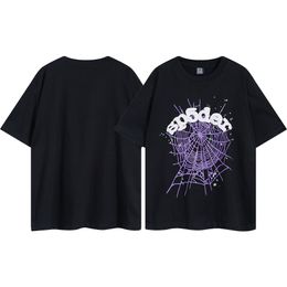 T-shirts de créateurs Spider T-shirt rose violet Young Thug sp5der Sweat-shirt 555 chemise hommes femmes Hip Hop veste web Sweat-shirt Spider sp5 t-shirt de haute qualité QVPE