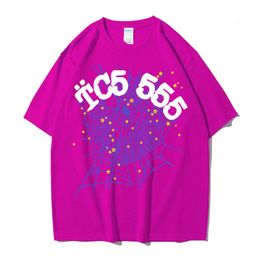 T-shirts de créateurs Spider T-shirt rose violet Young Thug sp5der Sweat-shirt 555 chemise hommes femmes Hip Hop veste web Sweat-shirt Spider sp5 t-shirt de haute qualité 4F2D