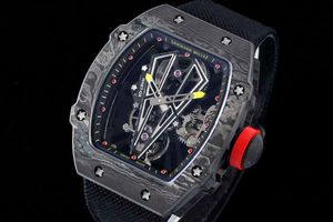 Designer tennishorloges RM27-03 Mechanica multifunctioneel Ntpt SUPERCLONE Luxe herenhorloges Horloge Actief Zwart tourbillon Koolstofvezel polshorloge ontwerper