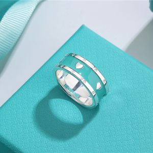 Designer tff band ring lettre d'amour 925 bague de mariage en argent sterling élégante marque de luxe anneaux pour femmes hommes couple élément bijoux retour amour anneaux promesse