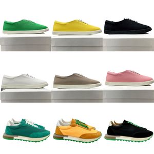 Designer the row shoe The Row Woman Zapatos con cordones color caramelo Zapato Agan Lona ventilada Sneaker con perforaciones Zapato de malla con plataforma blanca para mujer con tamaño de caja 35-40