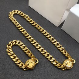 Designer dikke ketens kettingen armbanden voor mannen vrouwen gouden kop hangers merk sieraden sets kerstcadeau