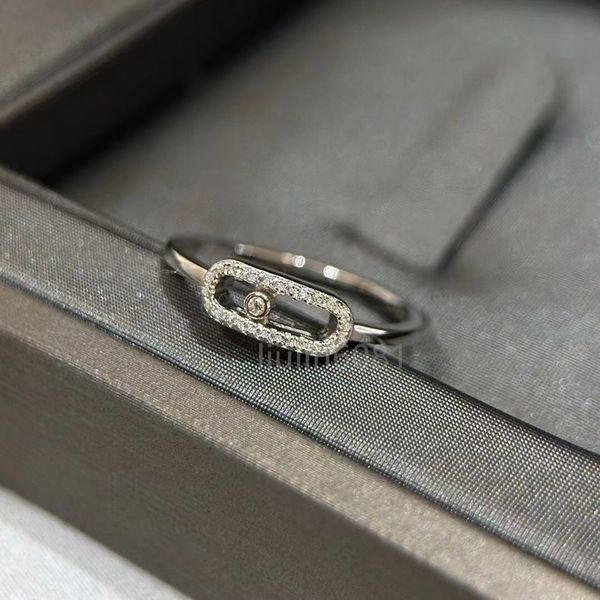 Anneau mince designer un anneau dynamique de diamant pour femmes pour hommes Top V-Gold Ring Classium Premium Rose Gold Electroplasting 18K Ring pour cadeau avec un anneau de désordre en boîte
