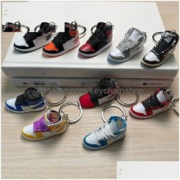 Designer Three-Nsional Basketball Chaussures Porte-clés 3D Chaussure Moule Couple Sac Pendentif Accessoires Voiture Porte-clés Clé Suspendue Ornements Drop D D Dhjh7