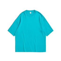 Designer Tide T-shirts en coton sergé Poitrine Lettre Imprimé Laminé Manches Courtes High Street Loose Oversize Casual T-shirt 100% Pur Coton Tops pour Hommes et Femmes