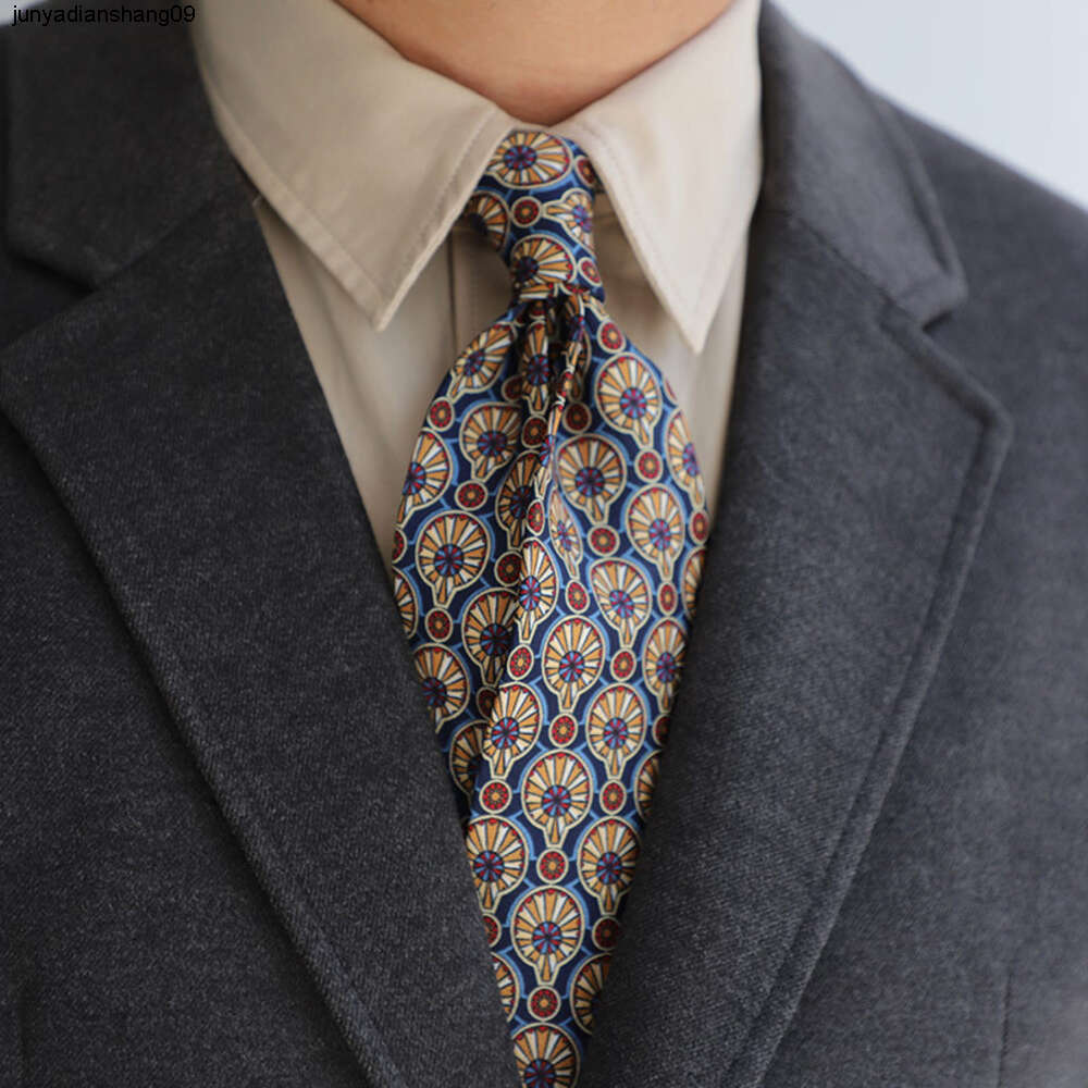 Cravate de styliste Style américain, Imitation soie Antique, imprimé Floral, 9cm de large, unisexe, rue D9y0