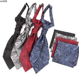 Designer stropdas modieuze heren jacquard pak vest avondjurk Hong Kong knoop zak handdoek tweedelige set K4oc