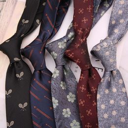 Corbata de diseñador atada a mano de 8 cm para hombres, negocios, ocio, ropa formal, estampado floral de moda, traje de poliéster de moda 1eaa