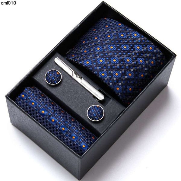 Corbata de diseñador para hombre, conjunto con caja de regalo, accesorios formales para camisa, grupo de trabajo, boda, negocios, nuevo estilo de verano {categoría}