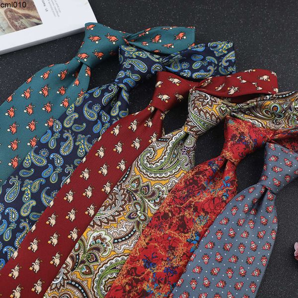 Designer Tie Wide Mens Imprimé 9cm Main Polyester Motif Casual Mode Chemise Costume Accessoires {category}