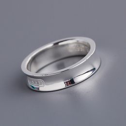 Ontwerper tiff elke band ring 925 Sterling zilveren diamanten ring Solitaire eenvoudige ronde dunne band ringen vinger vrouwen mannen paar element sieraden liefde ringen beloven geschenk